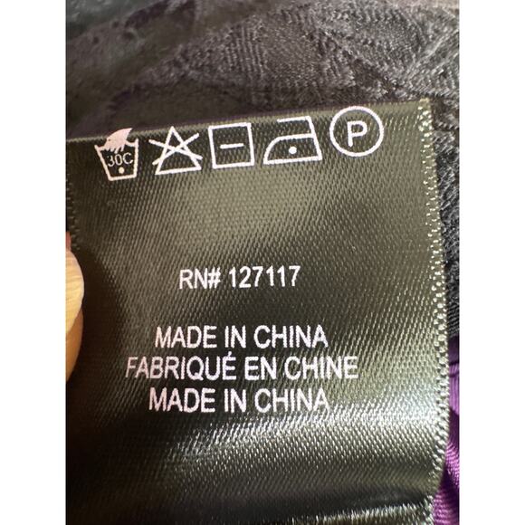 Badgley Mischka Purple and Black Midi Dress Size 8 NWT - Picture 6 of 9